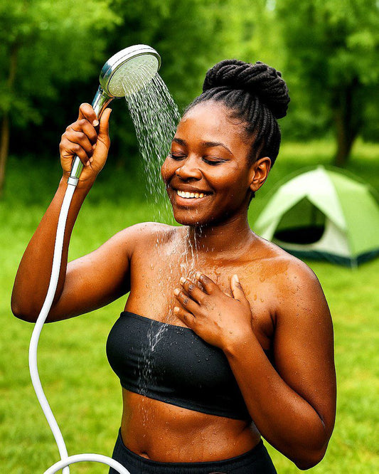 🛁 Douche de Camping Portable Numérique – Étanche, Rechargeable & Facile à Utiliser | Livraison Gratuite en RDC